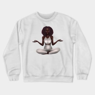 The girl is meditating Crewneck Sweatshirt